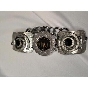 Vintage 1980s J. Jansen Brutalist Watch Bracelet - Working Great, New Battery